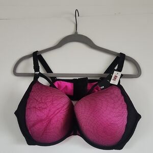 Pink and Black Women's Bra